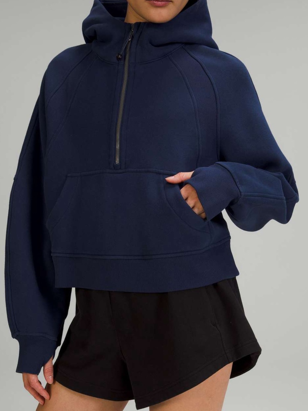 Lululemon Scuba Long Sleeve Logo Hooded Oversized Half-Zip Hoodie Jacket - Picture 7 of 11